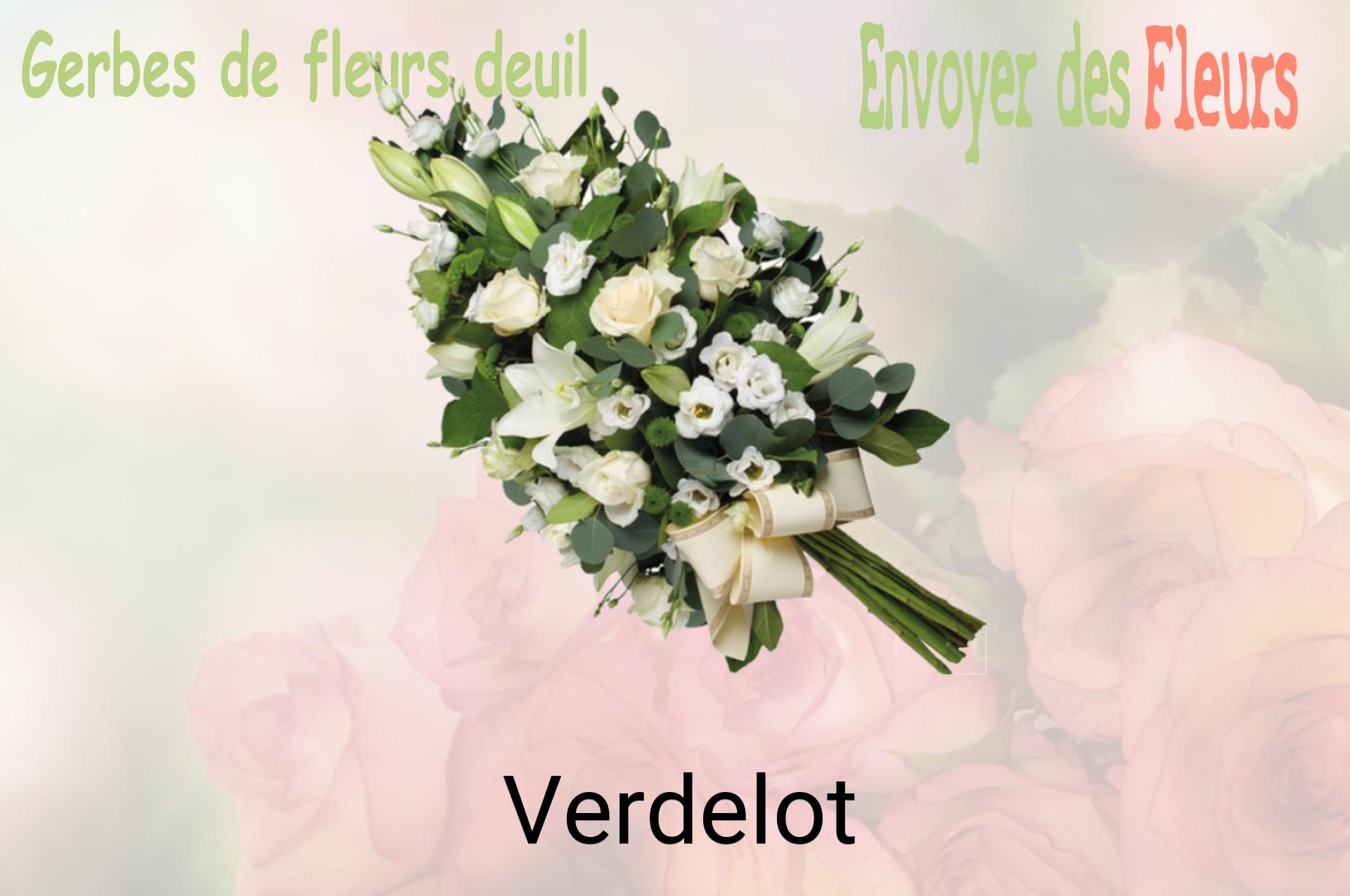 Gerbe de fleurs de deuil livrée à Verdelot